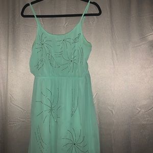 Sea green beaded dress